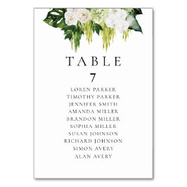 Tarjeta De Mesa Elegante gráfico de asientos Boda de Verdor de Ver