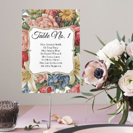 Tarjeta De Mesa Elegante gráfico de asientos estilo Regenciycore R