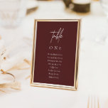Tarjeta De Mesa Elegante gráfico de asientos Minimalistas Bodas de<br><div class="desc">Ayude a sus invitados a encontrar su camino con estas tarjetas de número de tabla. Utilice estas tarjetas de mesa en miniatura en lugar de su tabla de asientos general fijándolas en una tabla de madera, espejo u otra superficie para que coincidan con su estilo boda. El diseño presenta un...</div>