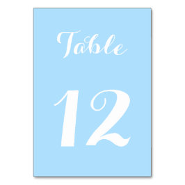 Tarjeta De Mesa Elegante guión azul blanco chic novia boda fiesta
