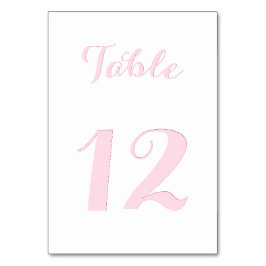 Tarjeta De Mesa Elegante guion blanco rosa chic novia boda fiesta