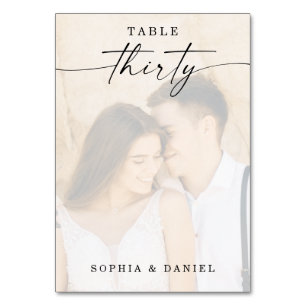 Tarjeta De Mesa Elegante guión Boda de foto número 30