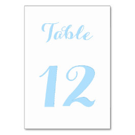 Tarjeta De Mesa Elegante guión elegante boda azul blanco fiesta