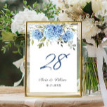 Tarjeta De Mesa Elegante Hidrangea Azul Eucalyptus Boda<br><div class="desc">Para una mayor personalización,  haga clic en el enlace "personalizar adicional" y utilice nuestra herramienta de diseño para modificar esta plantilla. Si necesita ayuda o elementos coincidentes,  por favor no dude en ponerse en contacto conmigo.</div>