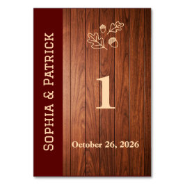 Tarjeta De Mesa Elegante invitación de boda rústica