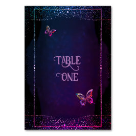 Tarjeta De Mesa Elegante malva y Boda de oro