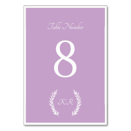 Tarjeta De Mesa Elegante mesa Boda de lavanda floral