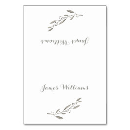 Tarjeta De Mesa Elegante Mesa de Bodas Cartas Floral Gris