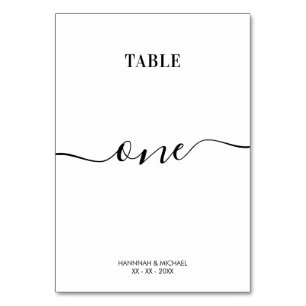 Tarjeta De Mesa Elegante mesa de bodas uno
