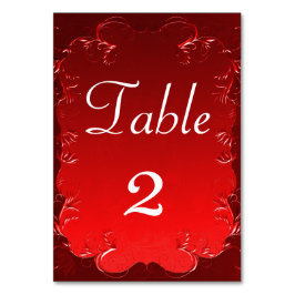 Tarjeta De Mesa Elegante mesa de recepción de Boda rojo
