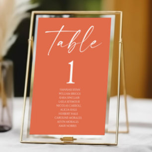 Tarjeta De Mesa Elegante Minimalista minimalista Boda Verona Sunse