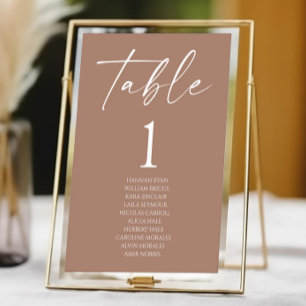 Tarjeta De Mesa Elegante Minimalista Mousse Boda