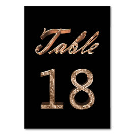 Tarjeta De Mesa Elegante Moda Fiesta de oro negro número 18