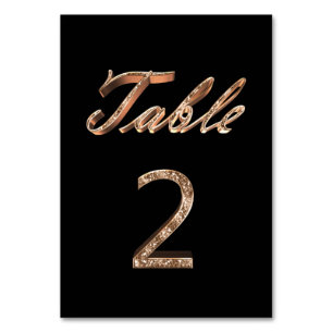 Tarjeta De Mesa Elegante Moda Fiesta de oro negro número 2