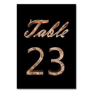 Tarjeta De Mesa Elegante Moda Fiesta de oro negro número 23
