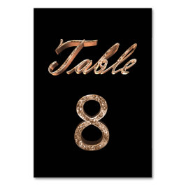 Tarjeta De Mesa Elegante Moda Fiesta de oro negro número 8