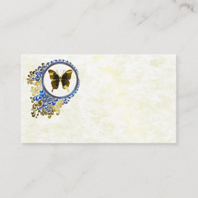Tarjeta De Mesa Elegante nalga de mariposa Nombre Cartas de lugar (Anverso)