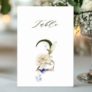 Tarjeta De Mesa Elegante número de floral botánico 2,