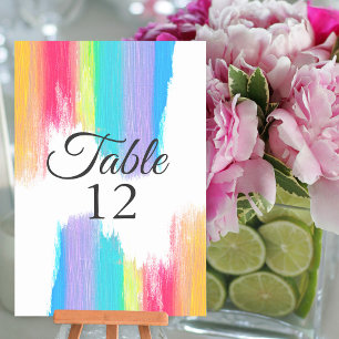 Tarjeta De Mesa Elegante número de tabla de color de agua del arco