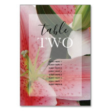 Elegante Oriental Lilies Bodas Nombres de invitado