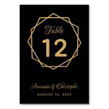 Elegante Oro sobre Moderno Geométrico Boda