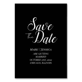 Tarjeta de Mesa Elegante para Anunciar la Fecha de