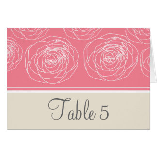 Tarjeta de mesa elegante para Rosas de rapiña