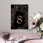 Tarjeta De Mesa Elegante Personalizado de oro negro editable Boda<br><div class="desc">Esto es parte de una colección - si necesita ayuda o más si por favor contacta conmigo *no Relieve metalizado real</div>