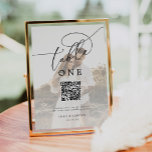Tarjeta De Mesa Elegante Photo QR Code Boda Menu<br><div class="desc">Elegante Foto Código QR Boda de menú Número de tabla</div>