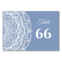 Elegante polvoriento azul encaje mandala clásico