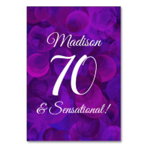 Elegante púrpura 70 y fiesta sensacional de cumple