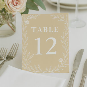Tarjeta De Mesa Elegante recepción de bodas botánicas