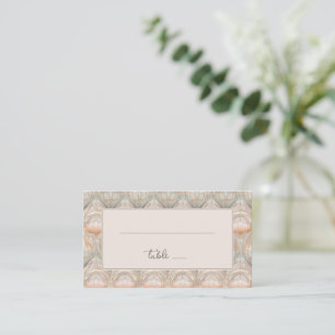Tarjeta De Mesa Elegante rejilla floral pastel
