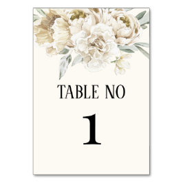 Tarjeta De Mesa Elegante rosa de caligrafía de oro blanco Boda flo