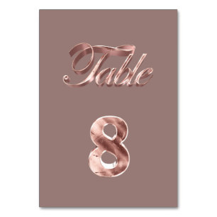 Tarjeta De Mesa Elegante Rosa de Moda Fiesta de oro invitados Mesa