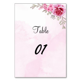 Tarjeta De Mesa Elegante Rosa Flor Boda personalizado