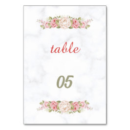 Tarjeta De Mesa Elegante Rosa Flor Boda personalizado