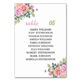 Tarjeta De Mesa Elegante Rosa Flor Boda personalizado