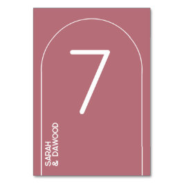 Tarjeta De Mesa Elegante Rosa Minimalista Oro Boda Musulmana Blanc