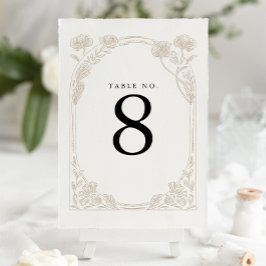 Tarjeta De Mesa Elegante Rosa Orchard Garden Trellis Boda
