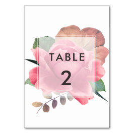 Tarjeta De Mesa Elegante rosa vintage