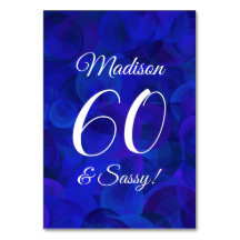 Elegante Royal Blue 60 y elegante fiesta de cumple