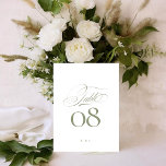 Tarjeta De Mesa Elegante sabio sobre el Boda de caligrafía blanca<br><div class="desc">***este diseño es parte de una colección de correspondencias**_________________________ esta plantilla de diseño es totalmente editable / personalizable por usted - haga clic en personalizar un botón adicional si desea mover, agregar, eliminar o hacer cambios significativos en el diseño _______________________ tenga alguna pregunta sobre DISEÑO o necesite más diseños o...</div>
