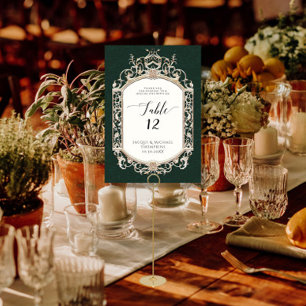 Tarjeta De Mesa Elegante salita formal victoriana en recepción dor