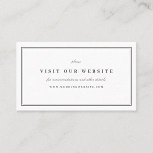 Tarjeta De Mesa Elegante sitio web minimalista en blanco y negro I