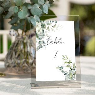 Tarjeta De Mesa Elegante vegetación eucalipto