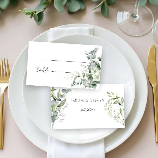 Tarjeta De Mesa Elegante vegetación eucalipto (Subido por el creador)