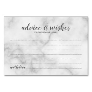 Tarjeta De Mesa Elegante y elegante consejo del Boda de Mármol