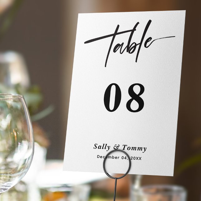 Tarjeta De Mesa Elegante y elegante: el Boda moderno más exclusivo (Subido por el creador)