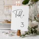 Tarjeta De Mesa Elegante y moderno boda negro y blanco<br><div class="desc">Una tipografía moderna para tu papelería boda: elige esta sencilla y elegante suite nupcial. Personalizable completo: puede cambiar el fondo y el color del texto como desee.</div>